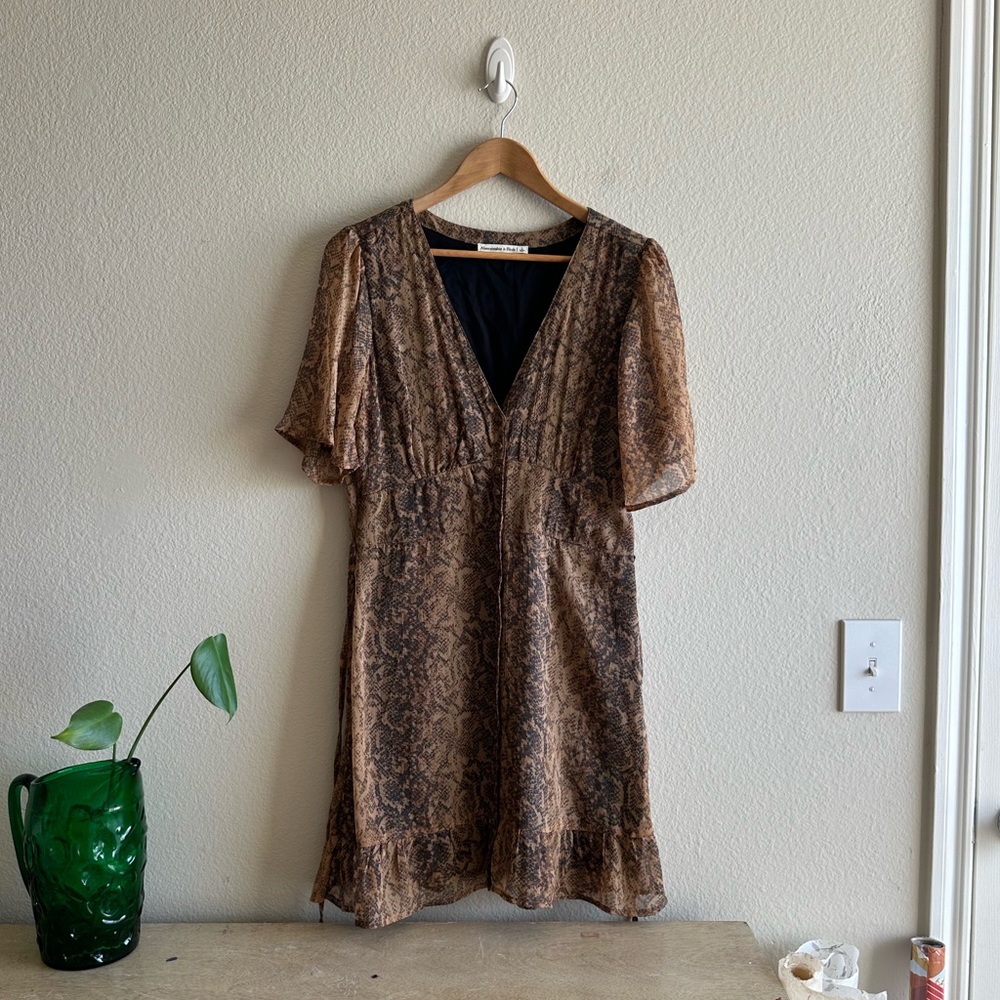 Abercrombie And Fitch Button Down Python Print Dr… - image 2